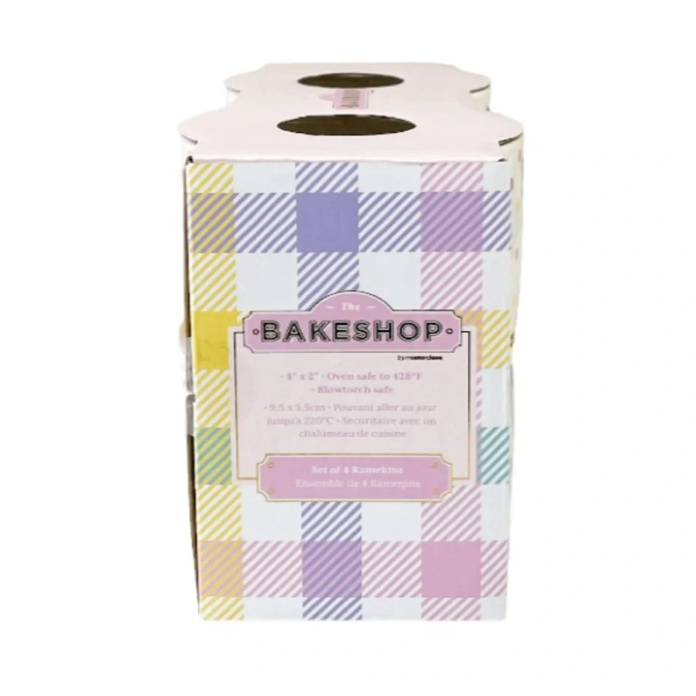 The Bakeshop EASTER BUNNY Double Sided Ramekin Set/4 💜💙🐰💙💜